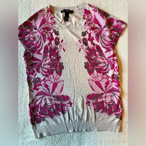 INC International Concepts petite medium floral knit top